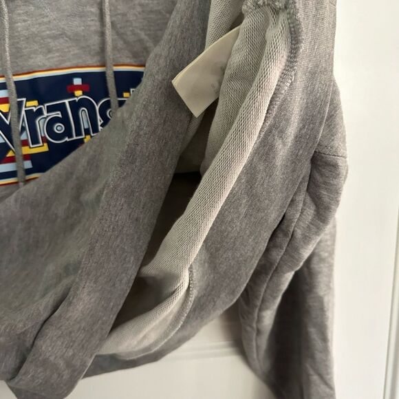 Wrangler Women’s Grey Cropped Hoodie Size S - Picture 7 of 10